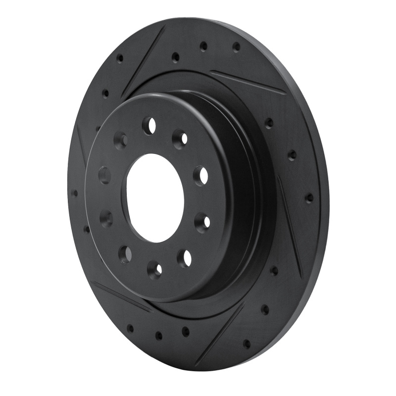 Buick Envista Brake Rotor (1) - Rear Left - R1 Concepts - Drilled & Slotted - Black - `16-`25